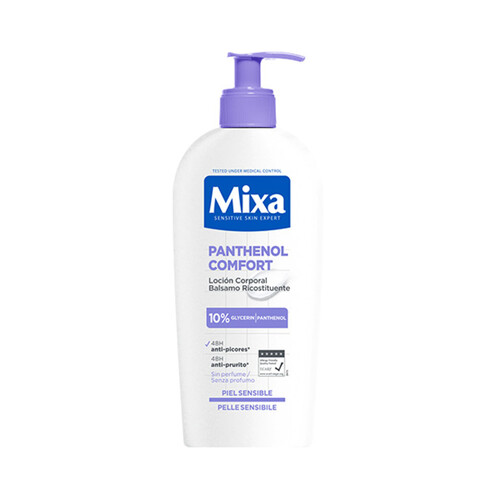 MIXA Panthenol control Loción corporal anti-picores, para pieles sensibles 250 ml.