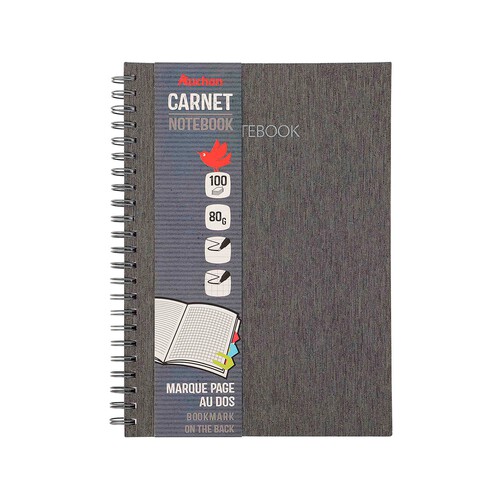 Cuaderno A4 80G 100H Espiral Tapa Carton Horizontal Y Cuadrícula. FSC PRODUCTO ALCAMPO