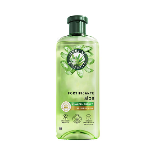 HERBAL ESSENCES Champú fortificante con aloe vera, para cabellos muy secos 350 ml.