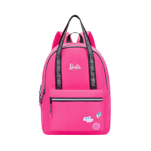 Mochila juvenil, varios compartimentos, color rosa, BARBIE FEELING BRIGTH.