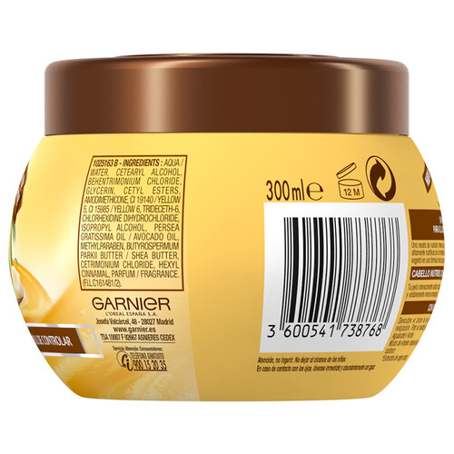 ORIGINAL REMEDIES Mascarilla capilar antiencrespamiento con aceite de aguacate y manteca de karité para cabello rebelde ORIGINAL REMEDIES de Garnier 300 ml.