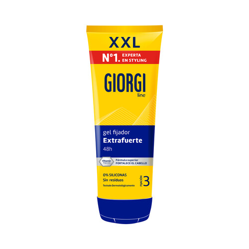 GIORGI Gel fijador de cabello (fijación 3) hasta 48 horas GIORGI Extrafuerete 240 ml.