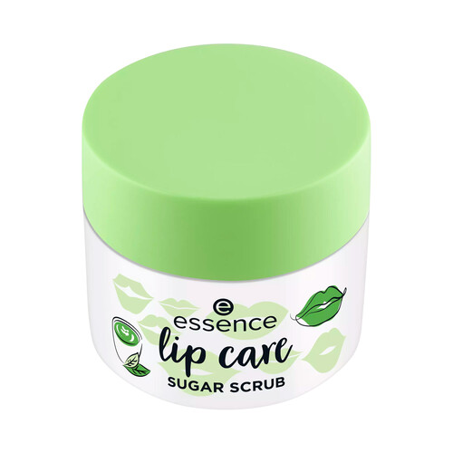 ESSENCE Sugar scrub Bálsamo exfoliante labial con aroma a té verde matcha.