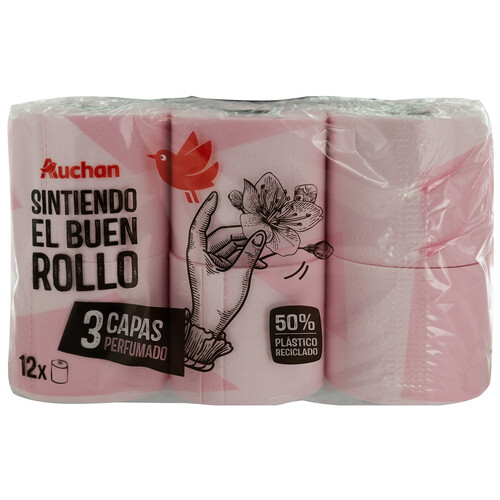 PRODUCTO ALCAMPO Papel higiénico perfumado de triple capa 12 uds.