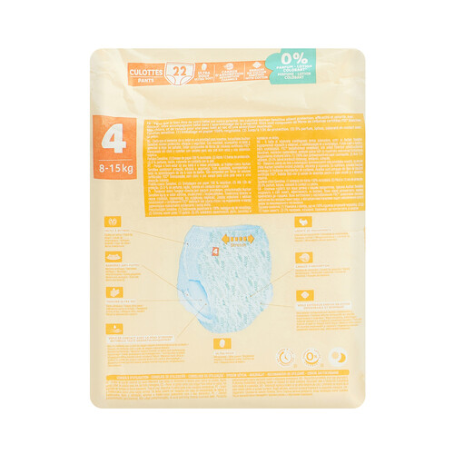 PRODUCTO ALCAMPO Baby Pants (braguitas) de aprendizaje talla 4 (8-15 kg) 22 uds.