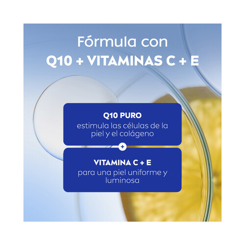 NIVEA Q10 energy Contorno de ojos antiarrugas e iluminador, para piel cansada y apagada 15 ml.