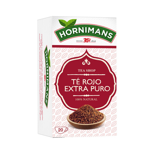 HORNIMANS Té rojo extra puro 20 uds. 40 g.