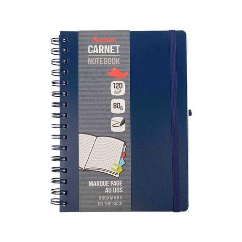 Cuaderno A5 80G 120H Espiral Tp Hojas Cuadricula Papel FSC PRODUCTO ALCAMPO