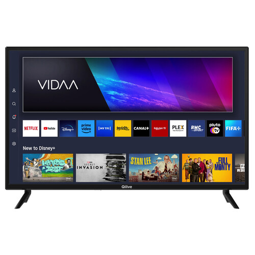 Televisión 60,9cm (24) HD LED QILIVE Q24HS241B, Smart TV, VIDAA, DOLBY AUDIO.