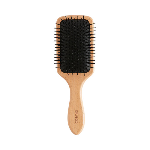 COSMIA Cepillo desenredante con mango de madera, para todo tipo de cabellos tanto secos como mojados COSMIA.