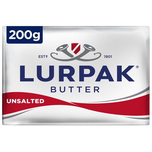 LURPAK Pastilla de mantequilla danesa sin sal 200 g.