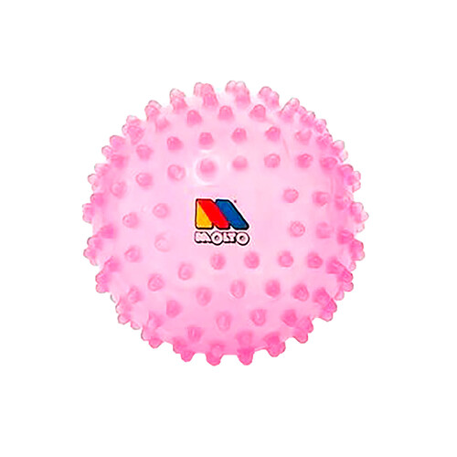 Bola sensorial de 20cm color rosa con puntos