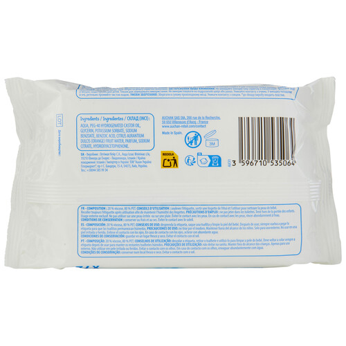 PRODUCTO ECONÓMICO ALCAMPO Toallitas húmedas para bebé 72 uds.