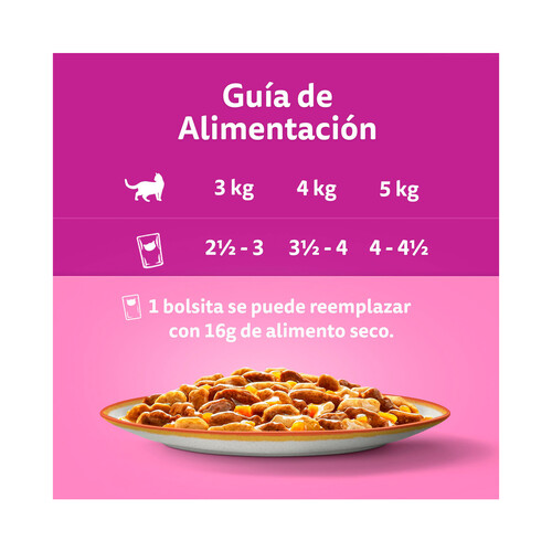 WHISKAS Tasty mix Alimentación para gato húmedo en bolsistas 12 uds, 85 g.