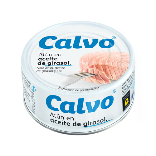 CALVO Atún en aceite vegetal lata de 104 g.