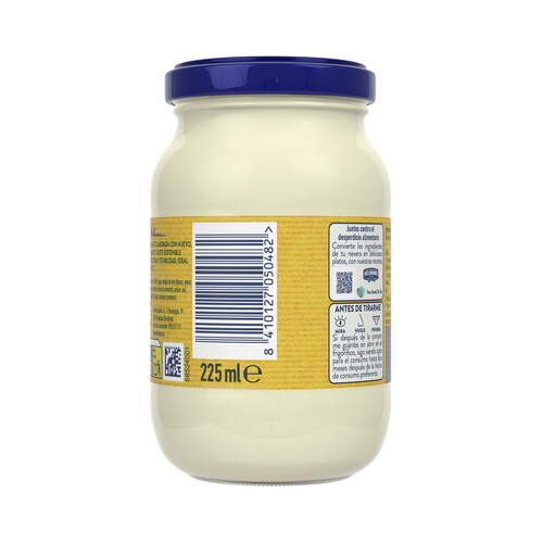 HELLMANN'S Salsa mayonesa frasco de 200 + 10 ml.
