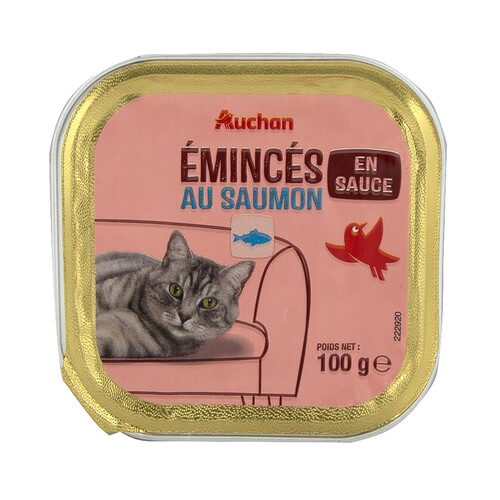 PRODUCTO ALCAMPO Alimento completo para gatos adultos, con trocitos de salmón el salsa 100 g.