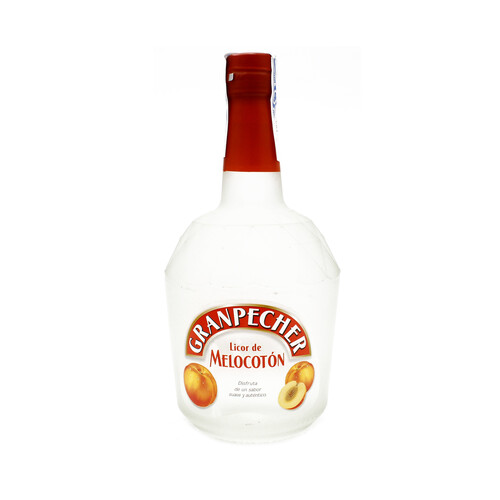 GRANPECHER Licor con alcohol de melocotón GRANPECHER botella de 70 cl.
