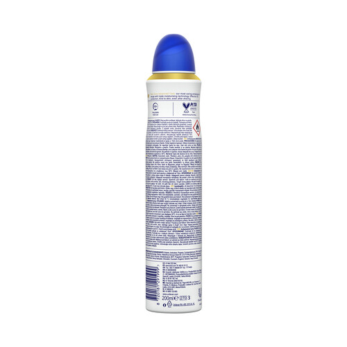 DOVE Advanced care original Desodorante en spray para mujer con protección antitranspirante de hasta 72 horas 200 ml.