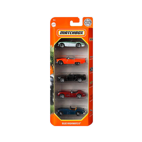 MATCHBOX Pack de 5 vehículos metálicos de modelos surtidos.