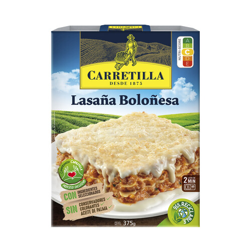 CARRETILLA Lasaña a la boloñesa CARRETILLA 375 g.