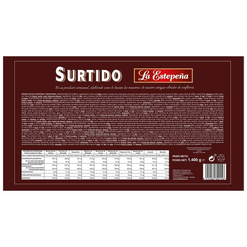 LA ESTEPEÑA Surtido de dulces navideños 1400 g.