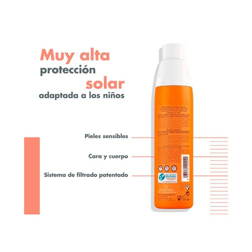 THERMALE AVÉNE Protector solar en srpay especial niños, con FPS 50+ (muy alto) 200 ml.