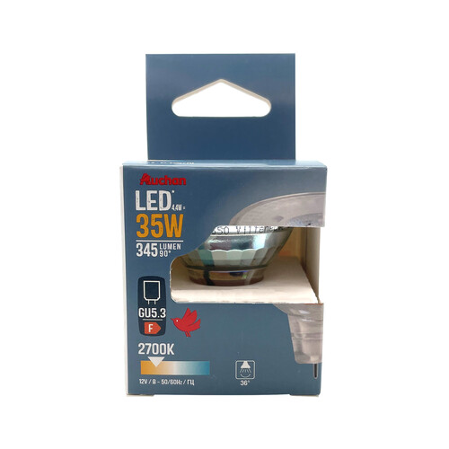 Bombilla Led GU5.3, 35W, luz cálida, 12V, 350lm, PRODUCTO ALCAMPO.