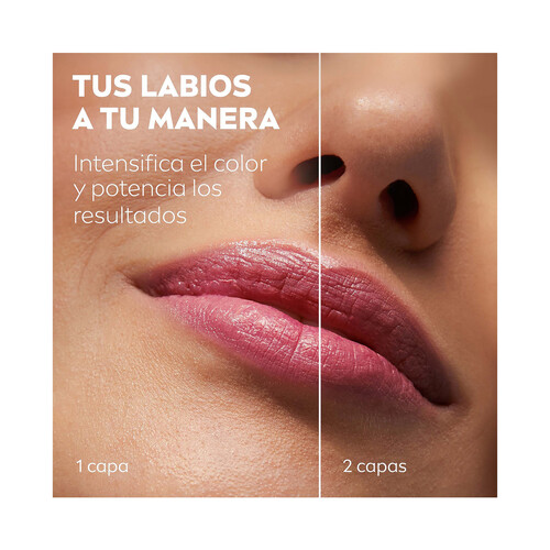 LIPOSAN Carin beauty 3 en 1 Bálsamo protector de labos y mejillas color intenso (nude pink) y FPS 30.