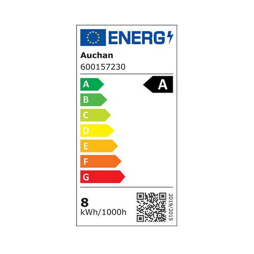 Bombilla Led E27 clase A, 7,2W=100W, luz blanca, 1521lm, cristal mate, PRODUCTO ALCAMPO