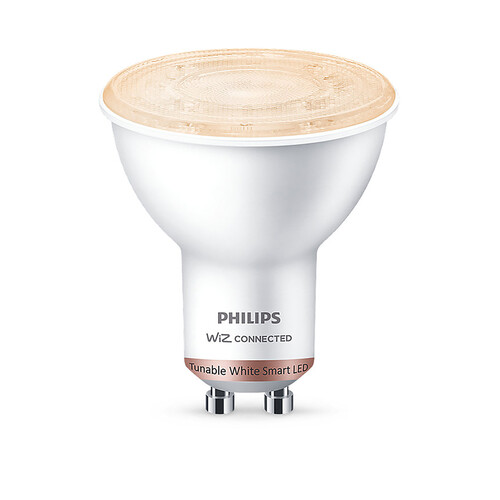 Bombilla Led inteligente GU10, WiFi + Bluetooth, 4,7W=50W, blanco ajustable, PHILIPS.