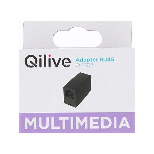 Adaptador Rj45 QILIVE 8p8c, Cat5.