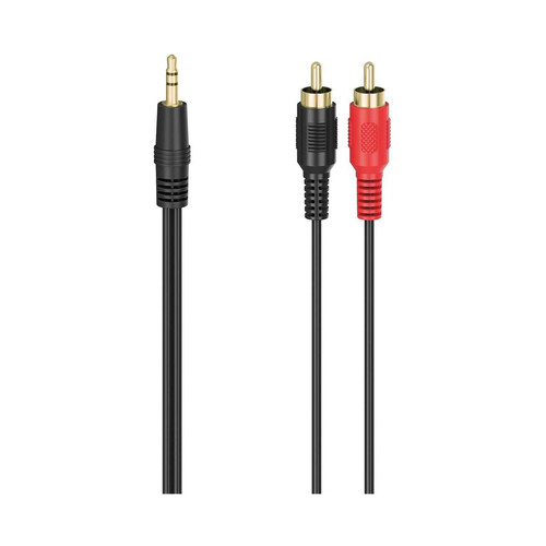 Cable audio QILIVE JACK 3,5mm macho a 2RCA macho de 2m, terminales dorados.