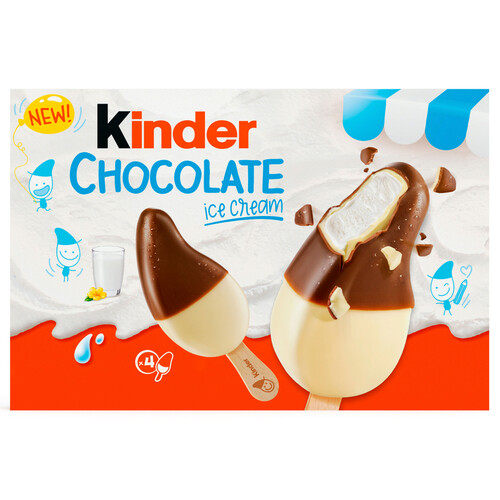 KINDER Helado de chocolate 4x55 ml. 152 g.