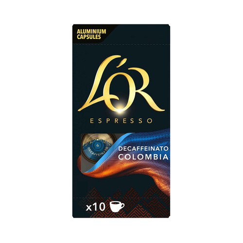 L'OR Espresso Capsulas de café colombiano descafeinado 10 uds. 52 g.