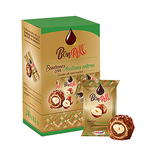 BONROLL Bombón con avellana 112 g.