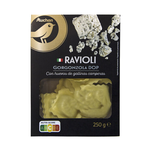 ALCAMPO GOURMET Raviolis de pasta fresca al huevo rellenos de queso DOP Gorogonzola ALCAMPO GOURMET 250 g.