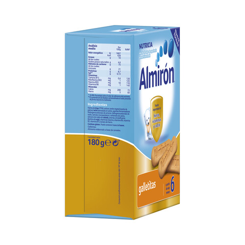 ALMIRÓN Galletitas infantiles a partir de 6 meses ALMIRÓN 180 g.