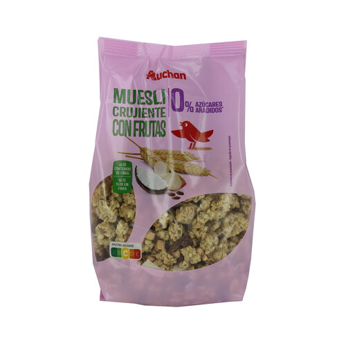 PRODUCTO ALCAMPO Muesli crujiente con frutas sin azúcares añadidos 500 g.