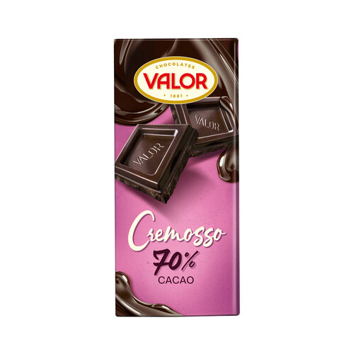 VALOR Cremosso Chocolate negro 70 % 90 g. 