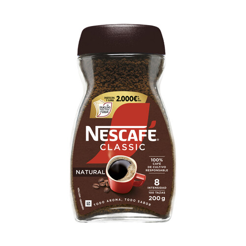 NESCAFÉ CLASSIC Café soluble natural 200 g.