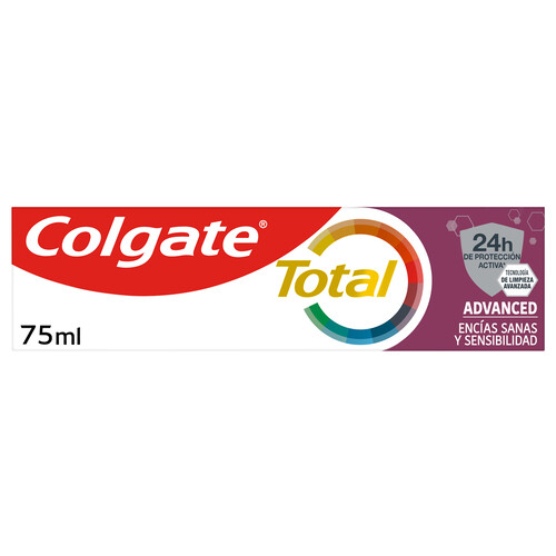 COLGATE Total advanced encías sanas Pasta de dientes que ayuda a prevenir la irritación y recesión de las encias 75 ml.