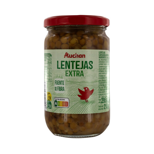 PRODUCTO ALCAMPO Lentejas extra, ya cocidas bote 210 g.