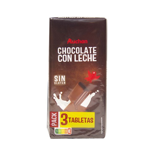 PRODUCTO ALCAMPO Tabletas de chocolate con leche  3 uds. 150 g.