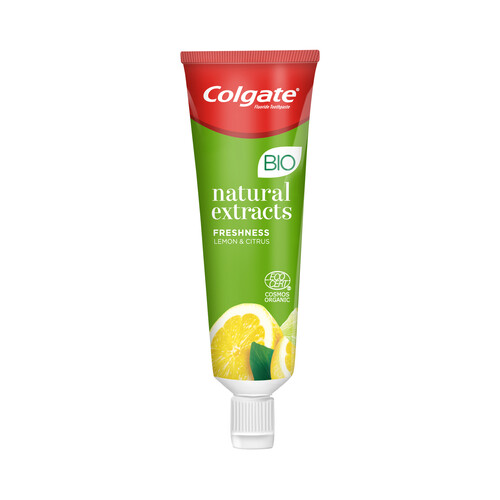 COLGATE Natural extracts bio Pasta de dientes con extracto de limón y cítricos para el cuidado de las encías 75 ml.