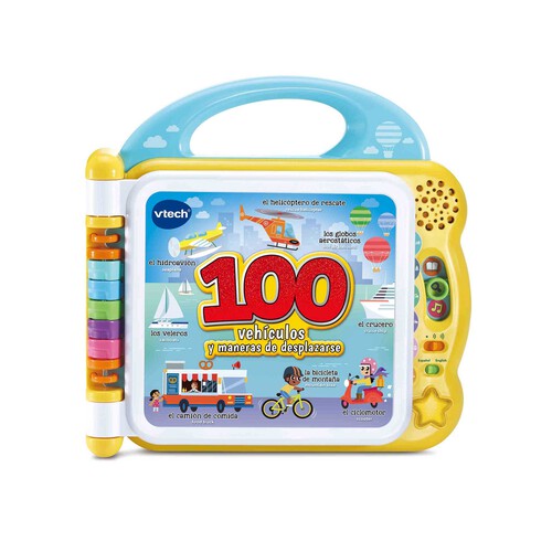 VTECH Libro interactivo: Mis primeras 100 palabras bilingüe, español e inglés.