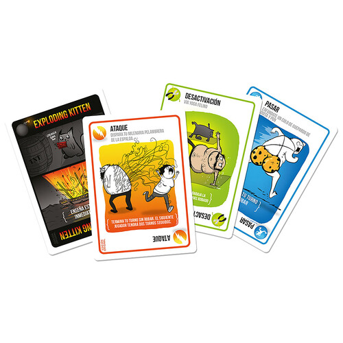 Juego de mesa infantil de cartas Exploding Kittens, de 2 a 5 jugadores, ASMODEE.