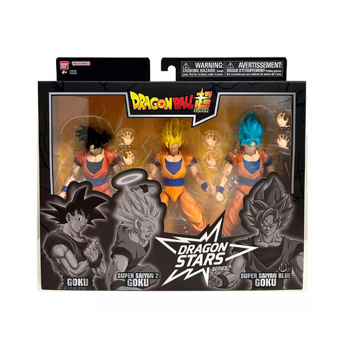 Pack de 3 figuras de Dragon Ball Z Stars Evolution, BANDAI.