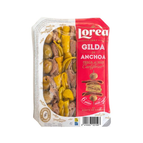 LOREA Gildas de anchoa del cantábrico 100 g.