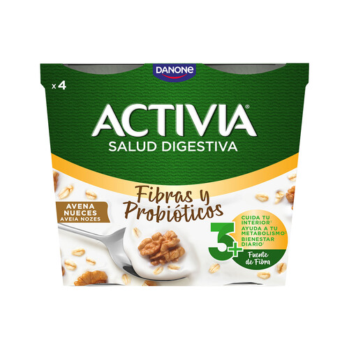 ACTIVIA Bífidus con avena y nueces de Danone 4 x 115 g.